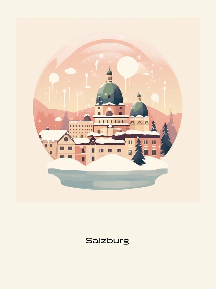 Salzburg Austria 2 Snowglobe Poster