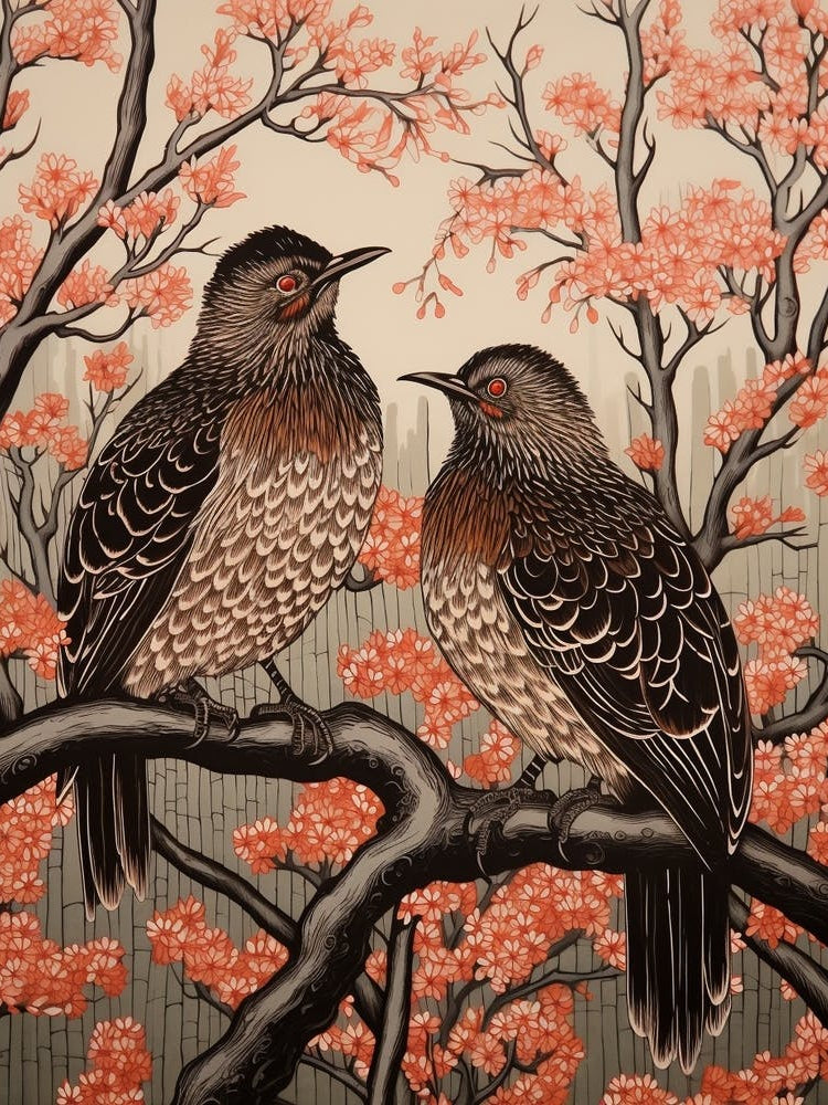 Two Birds Art Nouveau Poster 10