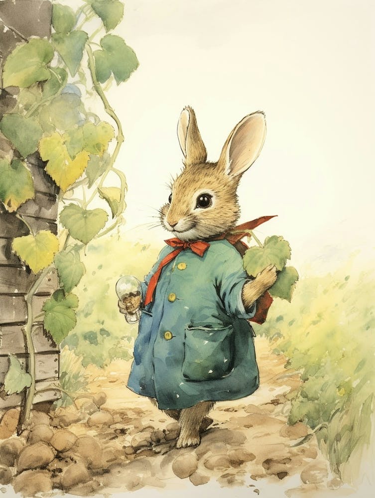 Storybook Animal Watercolour Rabbit 4