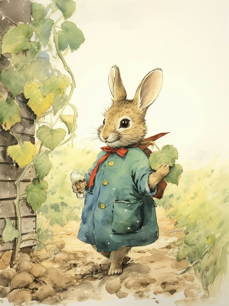 Storybook Animal Watercolour Rabbit 4