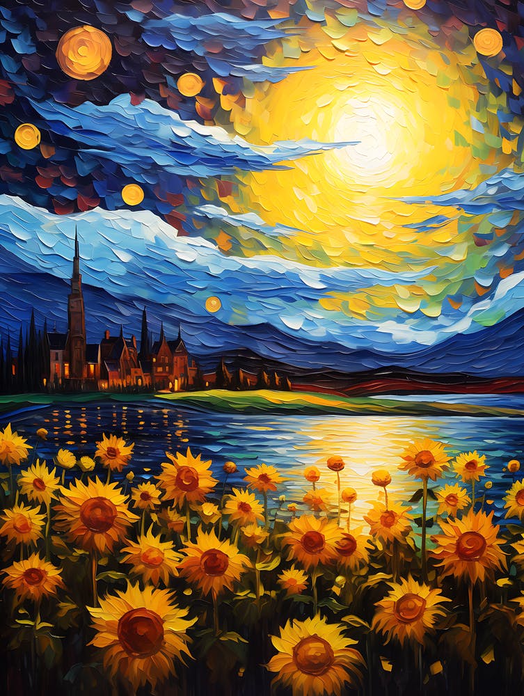 Chat Tournesols - Art Mural 13