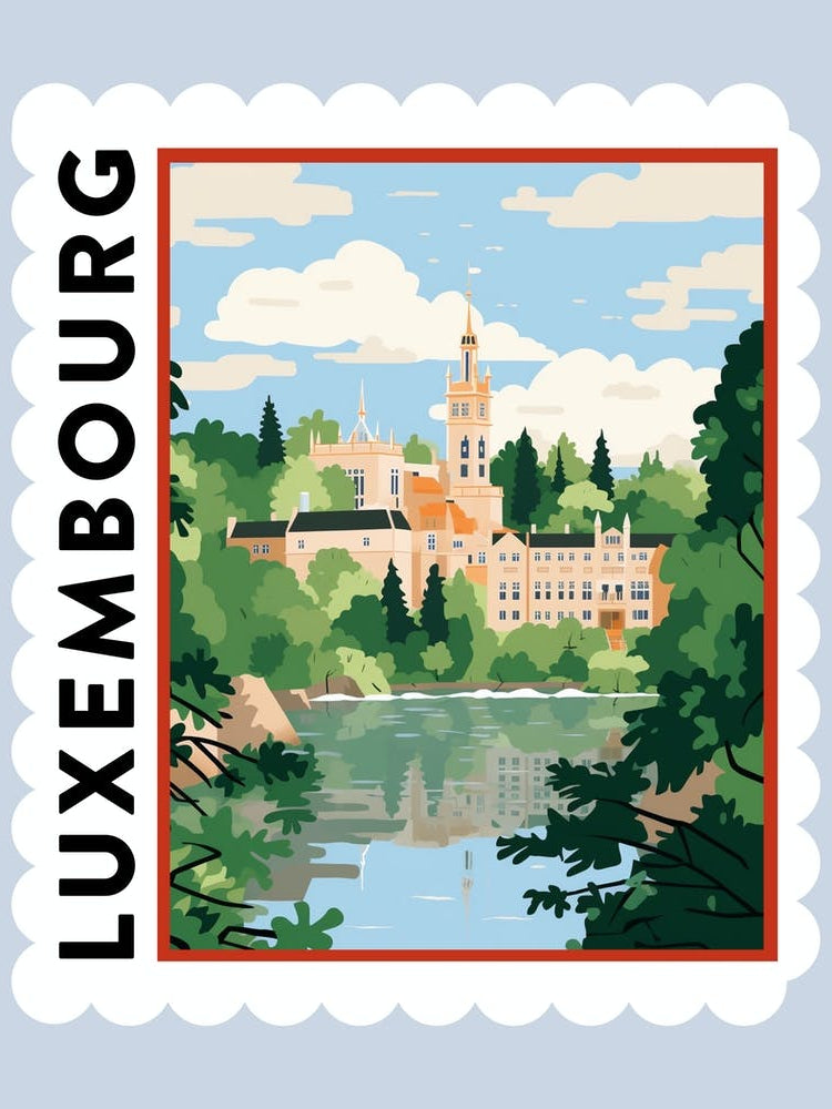 Luxembourg 1 Travel Stamp Poster