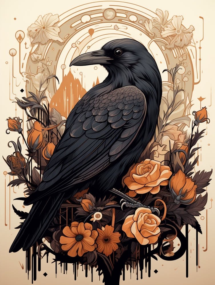 Fall Foliage Raven 1