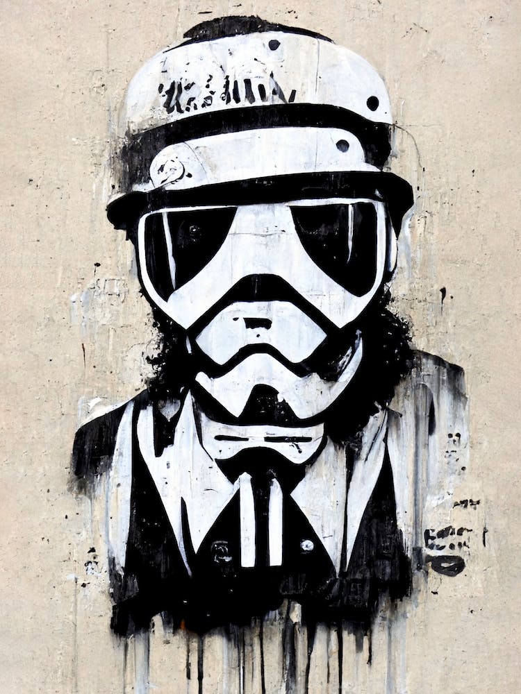 Soldier Clone Stencil Graffiti Street Art