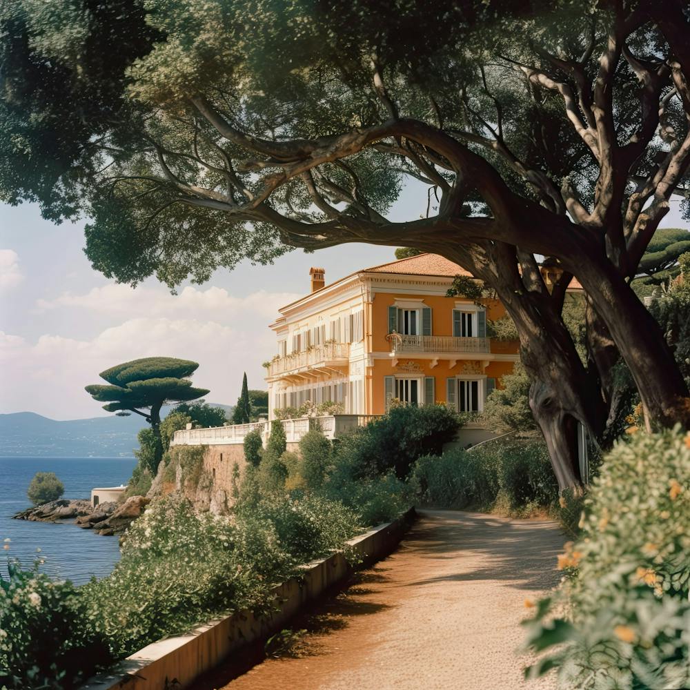 French Riviera Hotel Summer Vintage Photography