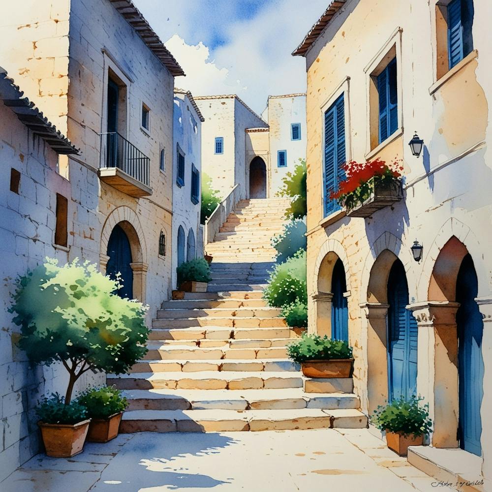 Greece Painting