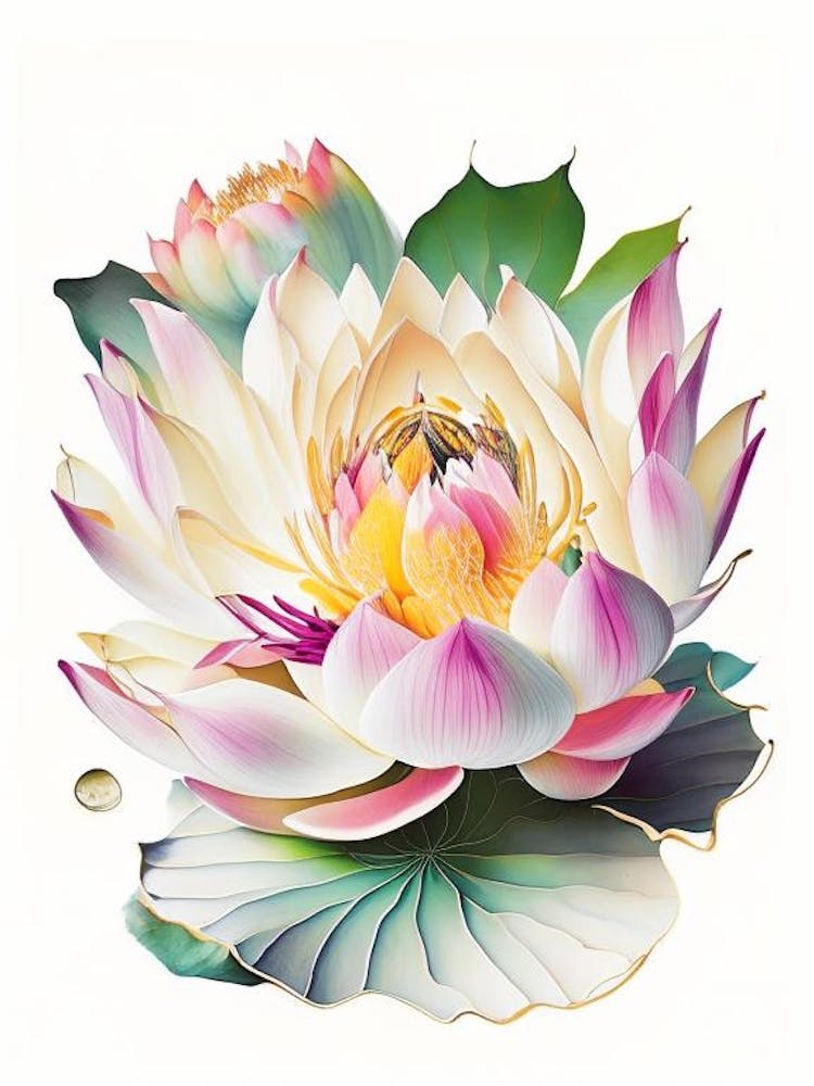 Lotus Flower Petals Decoupage 6