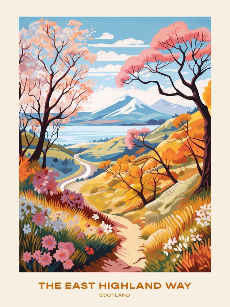 The East Highland Way Scotland Hike Poster