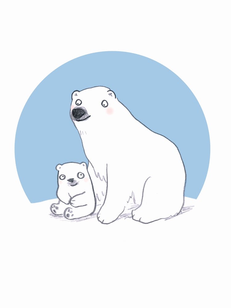 Polar Bear And Baby