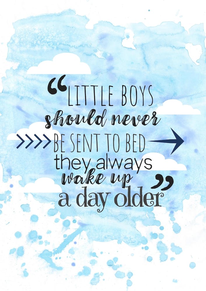 Boys Grow Up Peter Pan