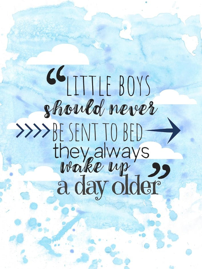 Boys Grow Up Peter Pan