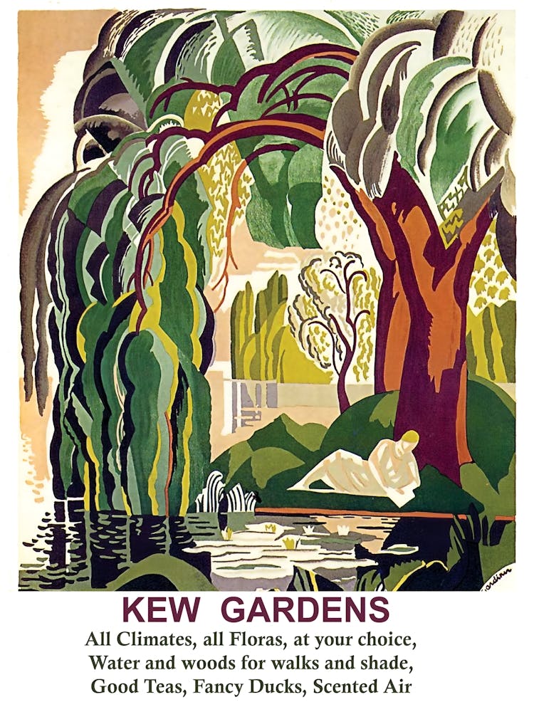 Kew Gardens London Vintage Poster