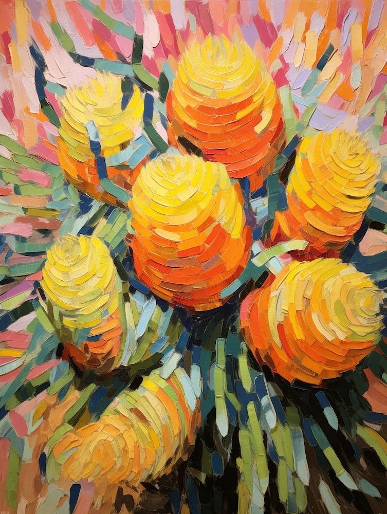 Cactus Painting Golden Barrel 2