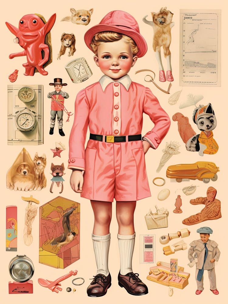 Vintage Paper Doll Boy Kitsch 5