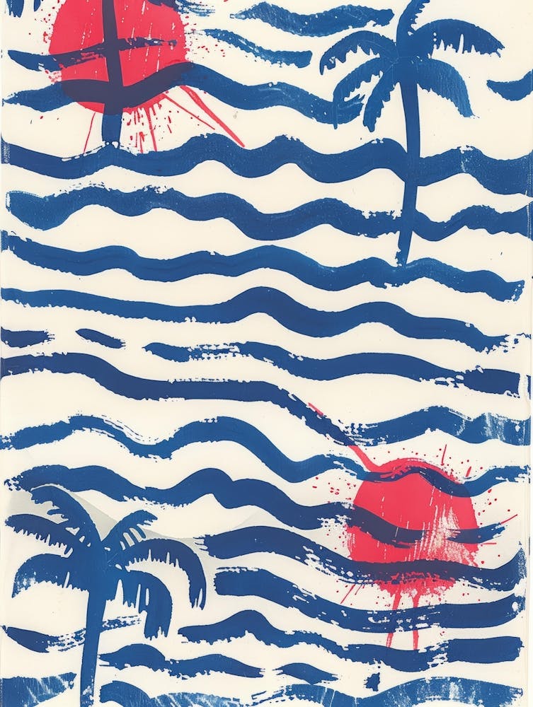 Palm Trees And Waves 2