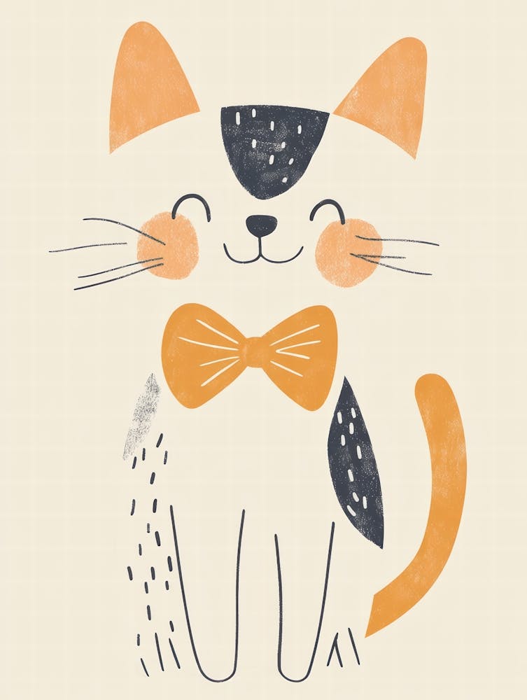 Cute Cat With Bow Tie