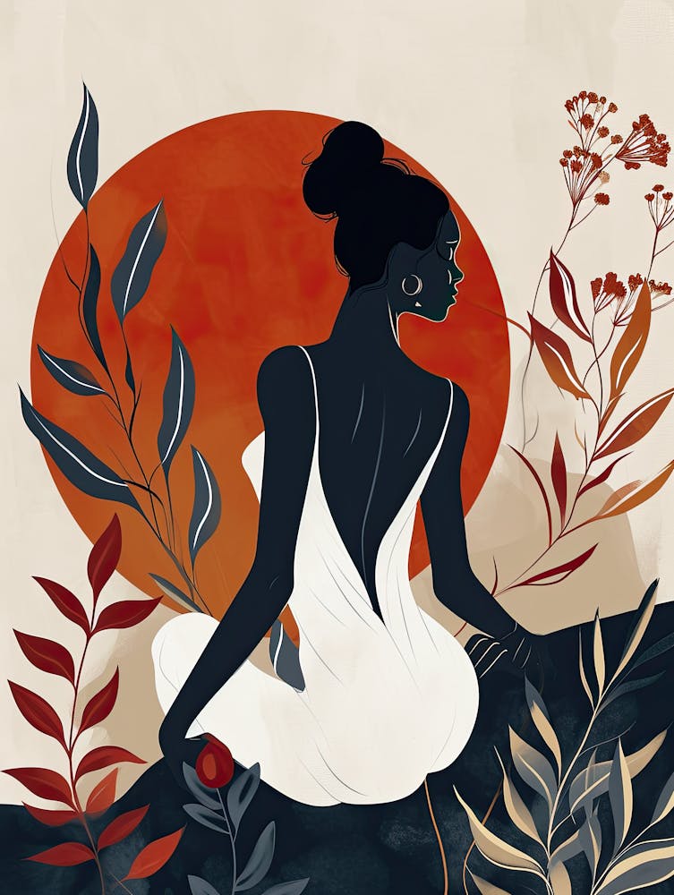 Woman Sitting In The Sun, Boho