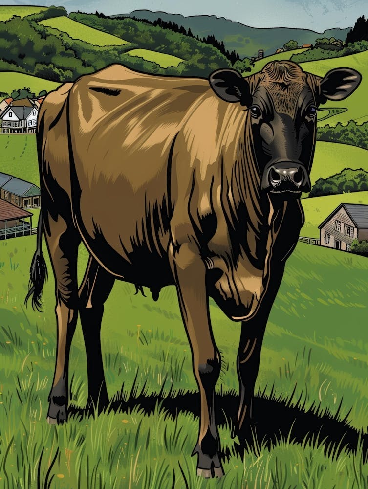 Vache dans un Champ 1