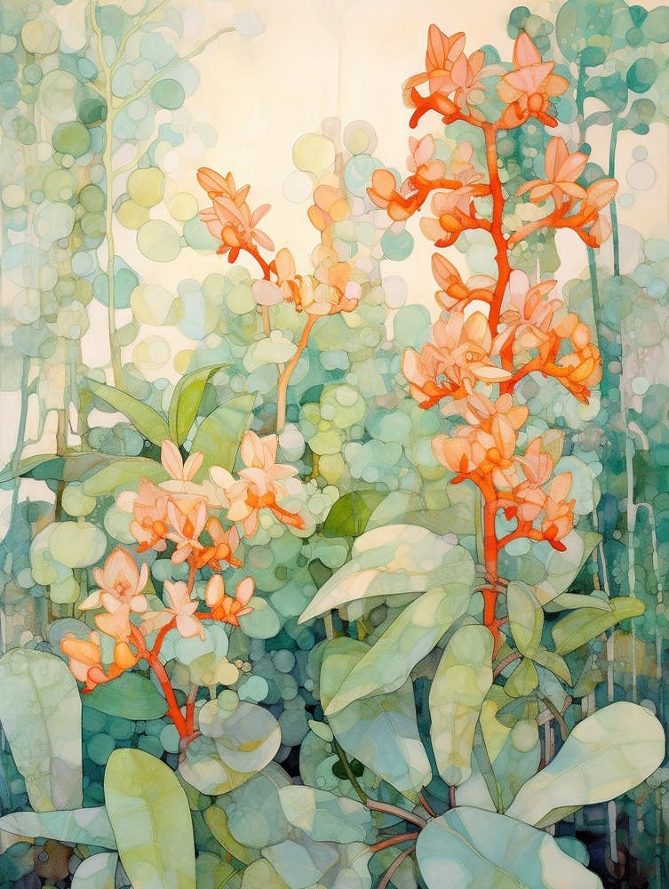 Tropical Plant Painting Jade Plant 2