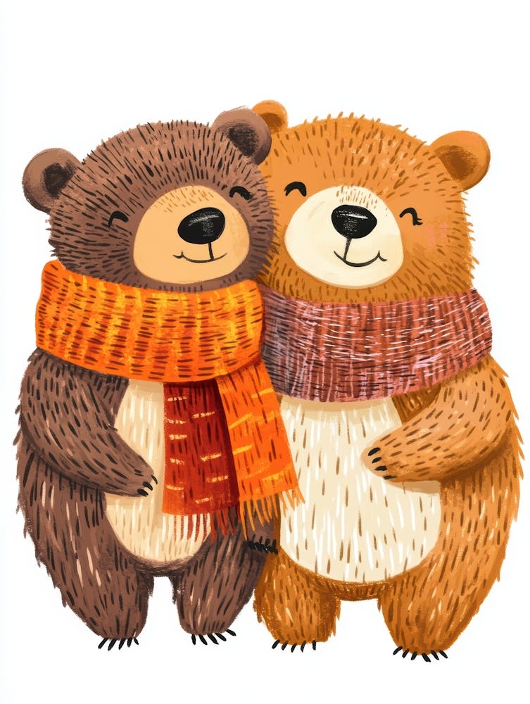 Two Bears Hugging