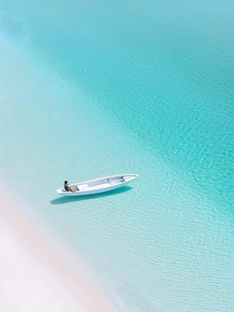 Small Boat In Turquoise Water