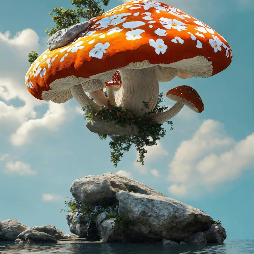 Floating Mushrooms