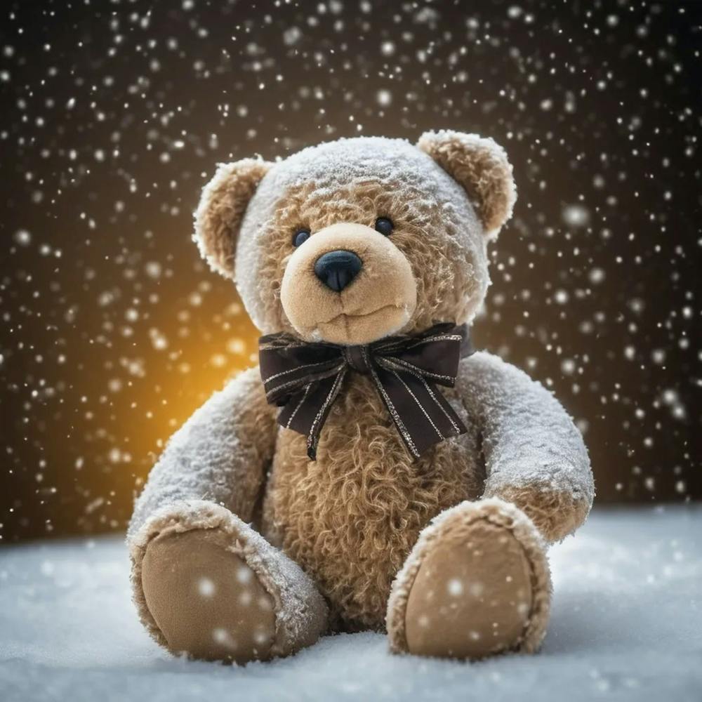 Ours en Peluche dans la Neige 1