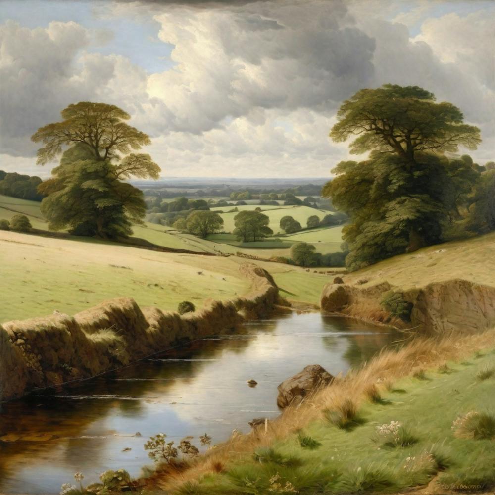 Stream In A Valley