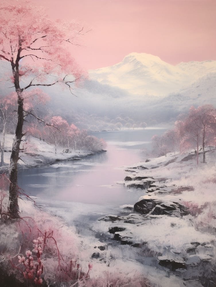 Peinture Hivernale Onirique The Lake District Angleterre 2