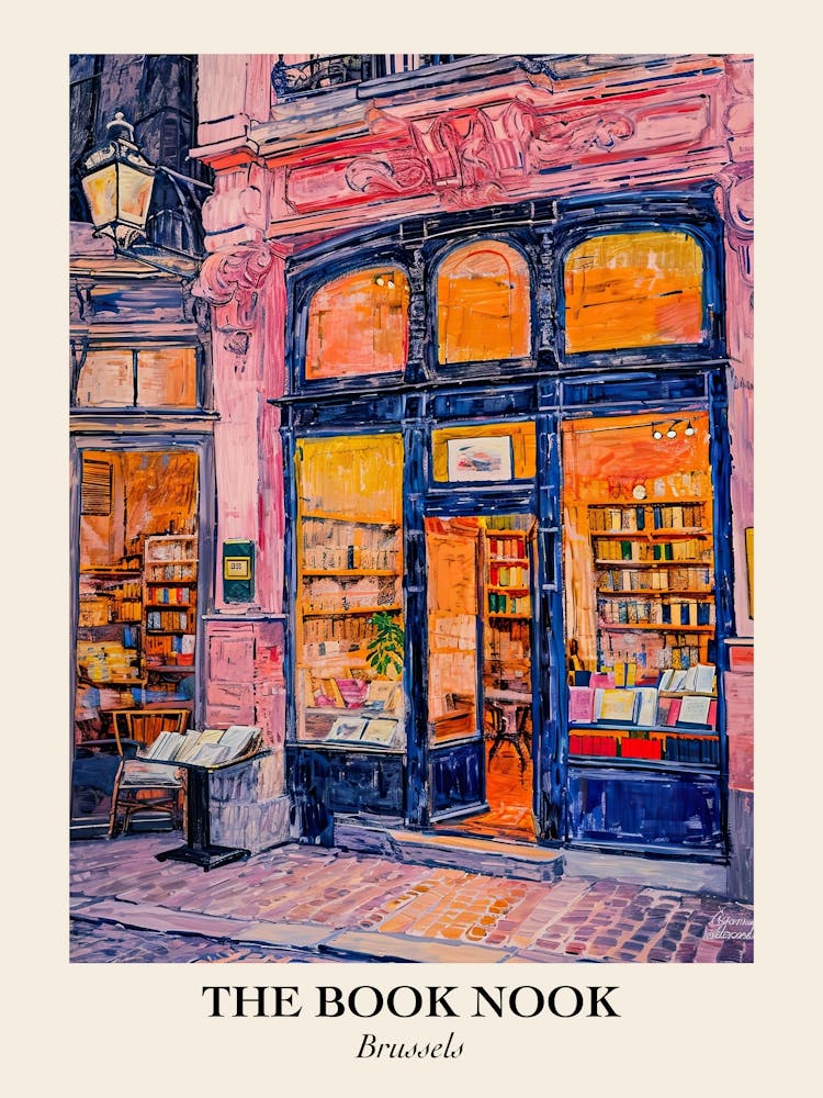 Brussels Book Nook Bookshop 3 Poster