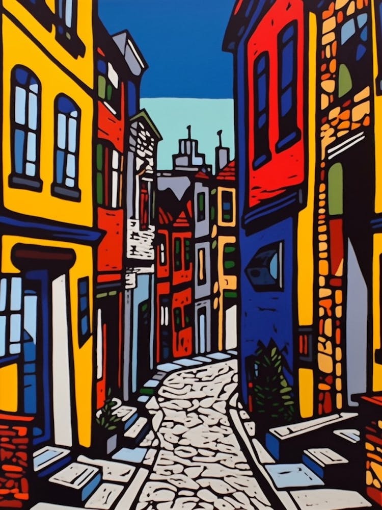 Painting Of Istanbul In The Style Of Pop Art 2