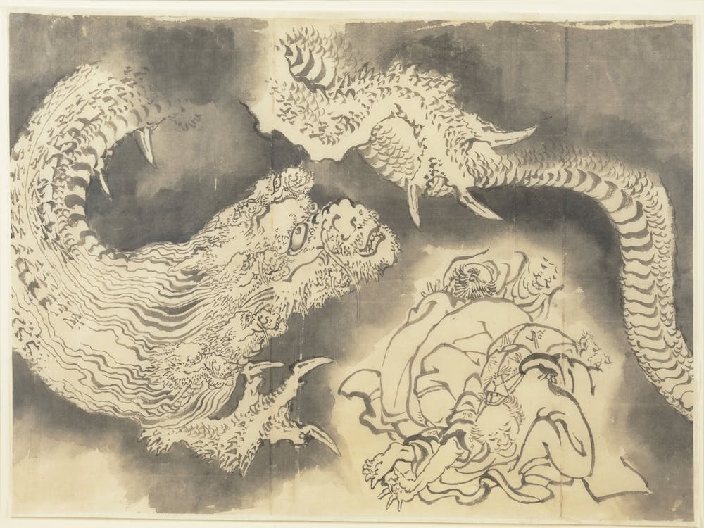 Dragon During 19th Century In High Resolution, Katsushika Hokusai