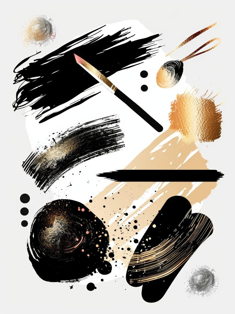 Black And Gold Brush Strokes 28