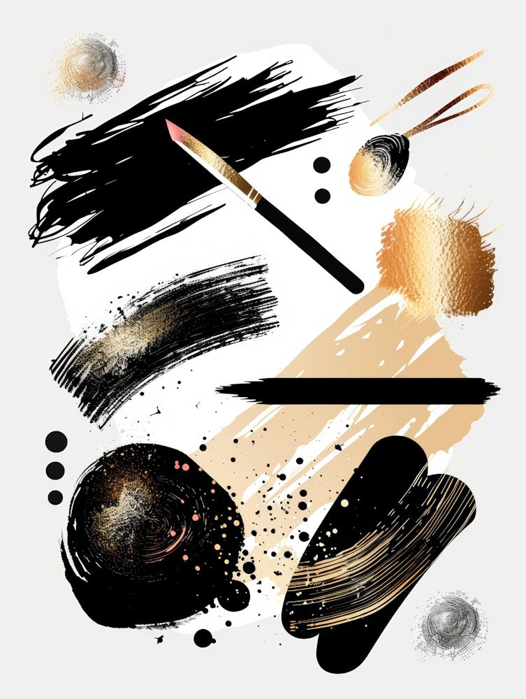 Black And Gold Brush Strokes 28