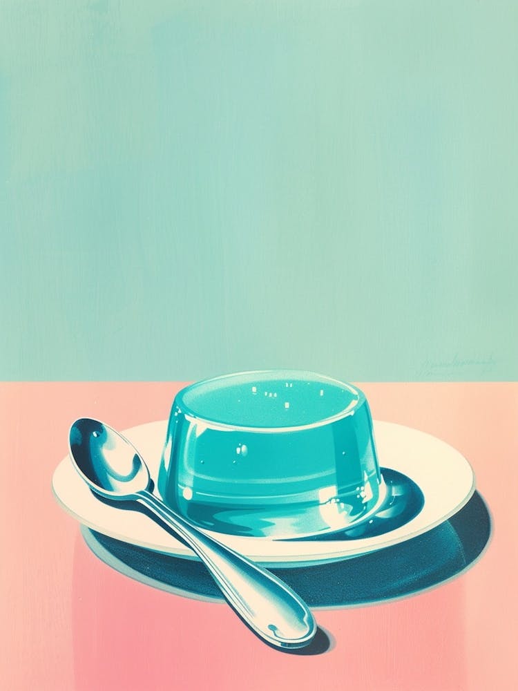 Blue Jelly Vintage Cookbook Illustration 2