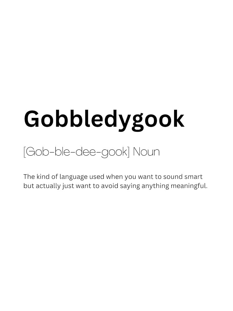 Gobbledygook Definition Meaning
