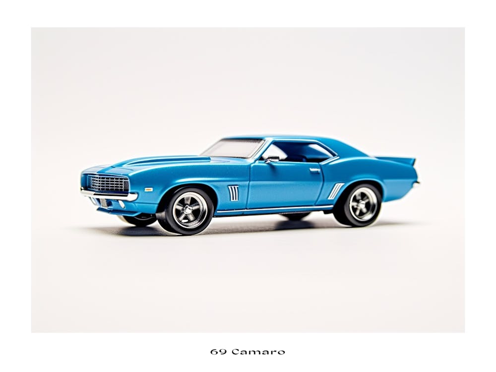 Toy Car 69 Camaro Blue 2 Poster