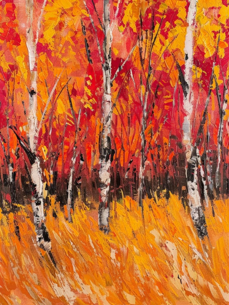 Birch Trees In Fall 1