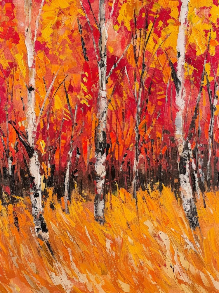 Birch Trees In Fall 1