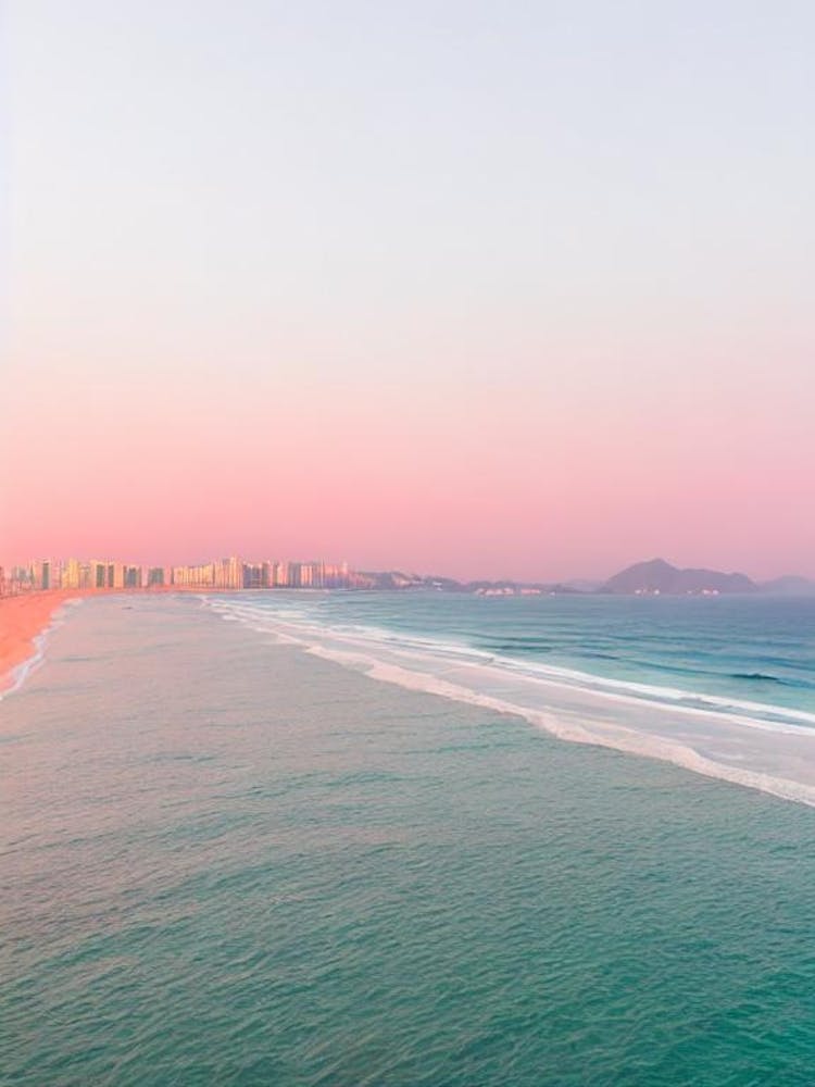 Haeundae Beach, Busan, South Korea Pink Photography 1