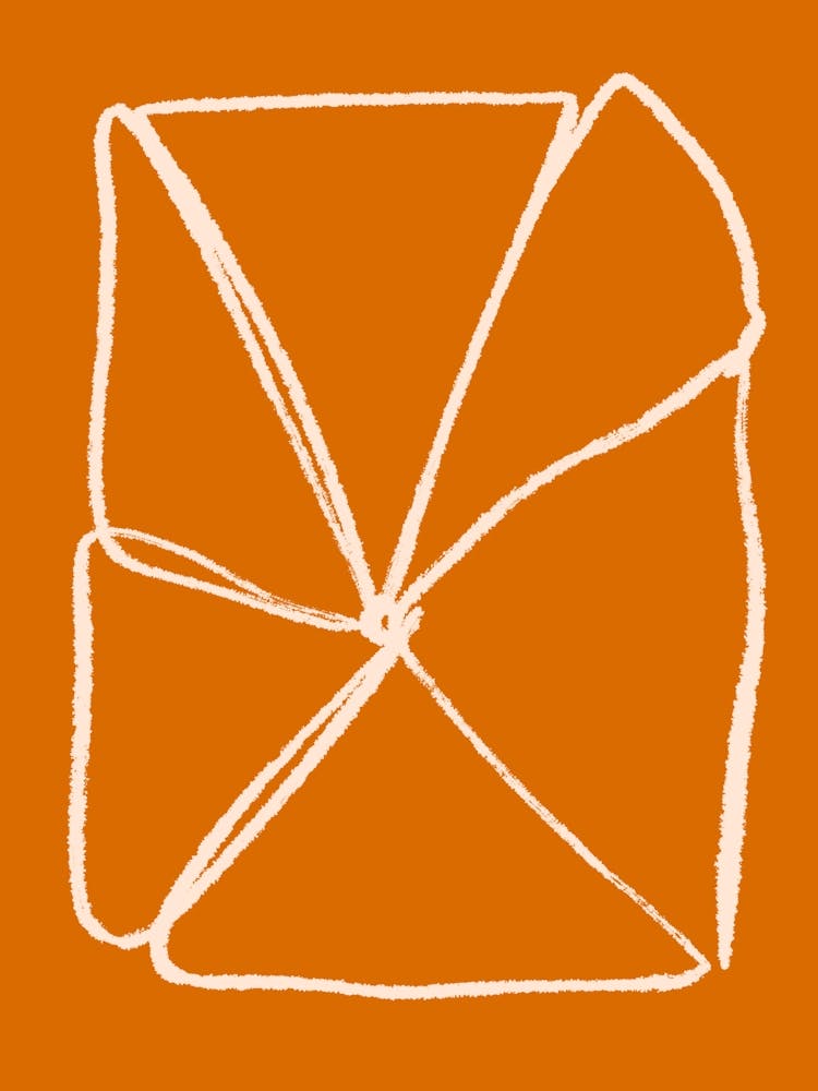 Square On An Orange Background