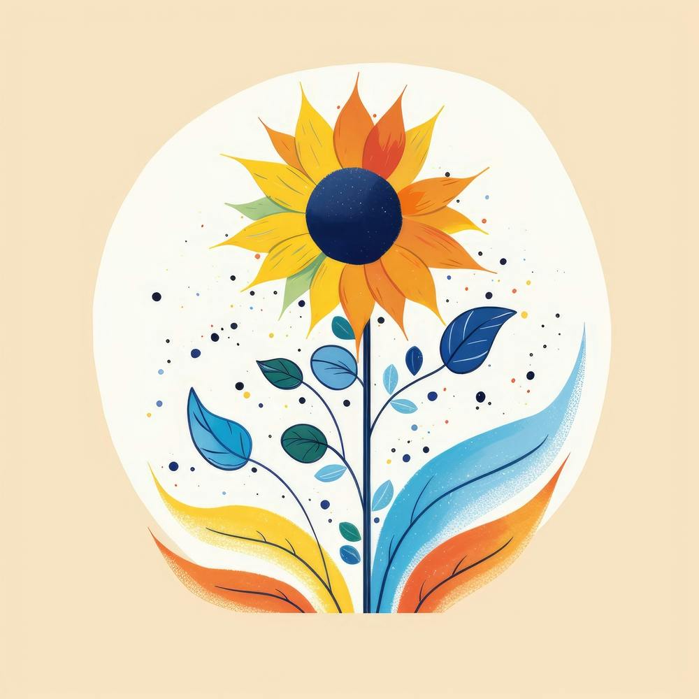 Aquarell-Sonnenblume