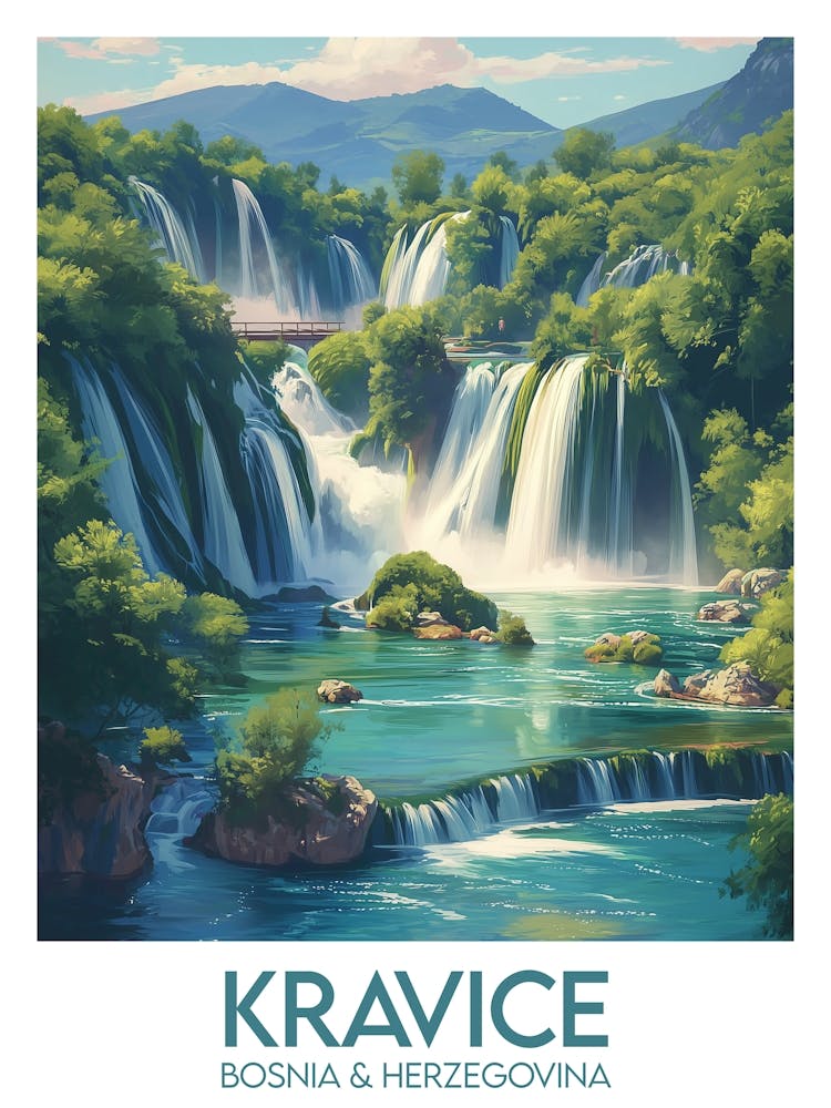 Affiche de voyage Kravice