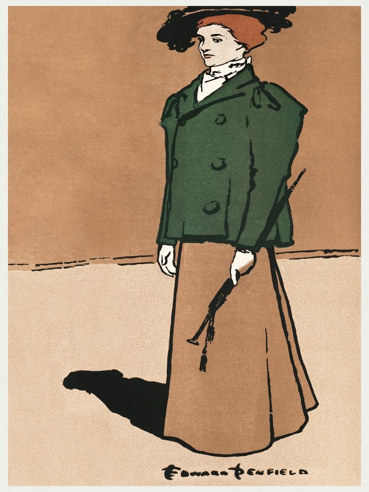 Female Equestrian Holding A Whip (1897), Edward Penfield