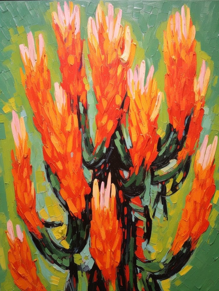 Cactus Painting Woolly Torch Cactus 3