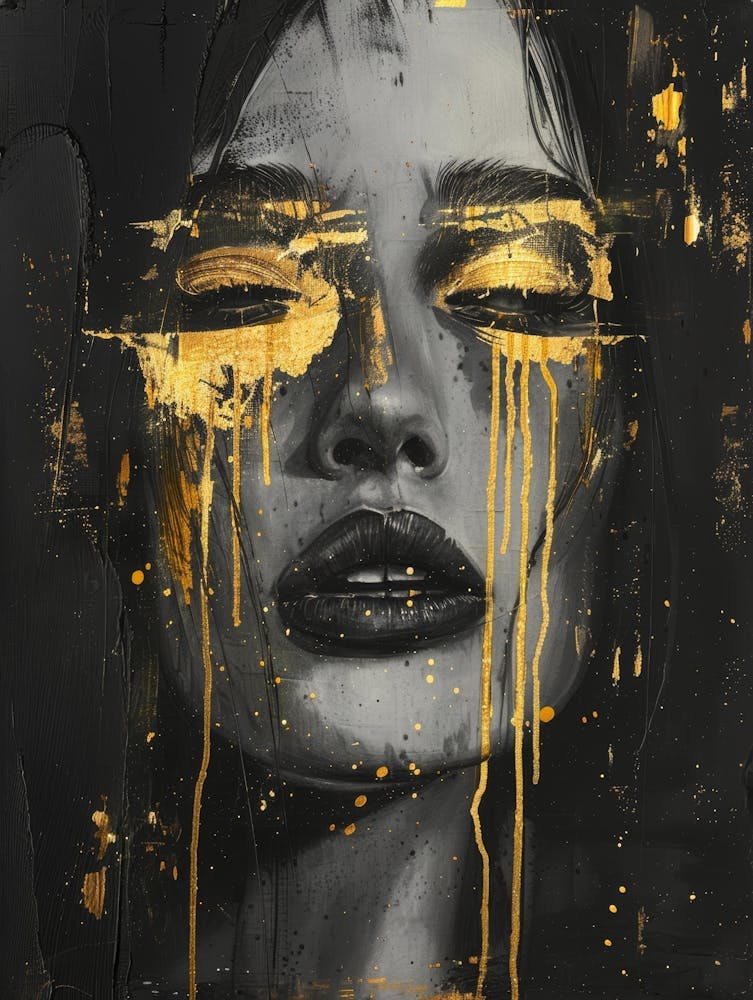 Gold Dripping Face