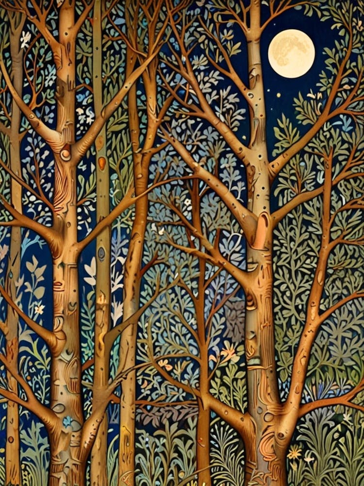William Morris Moonlight In The Woods 69