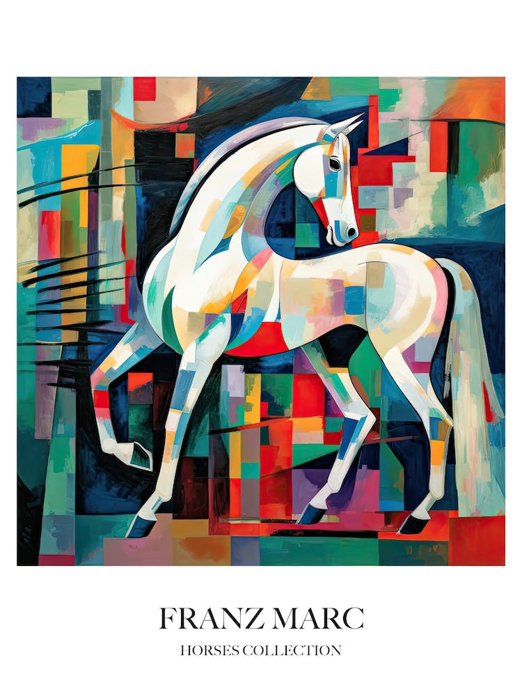 Franz Marc Inspired Horses Collection Painting 09