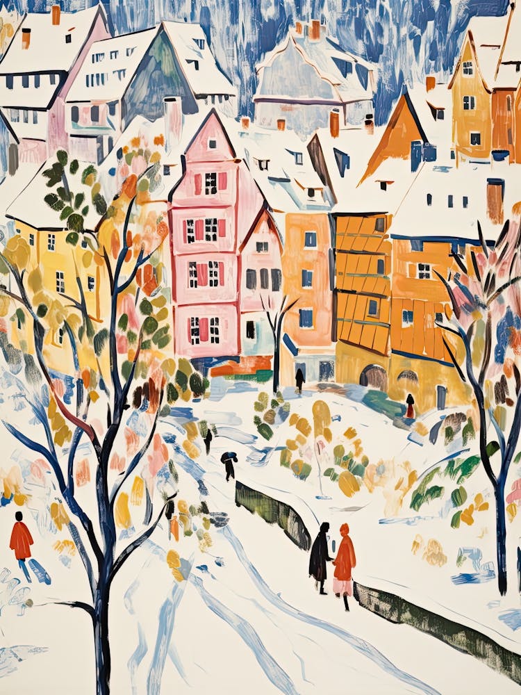 Winter Snow Nuremberg   Germany Snow Illustration 2