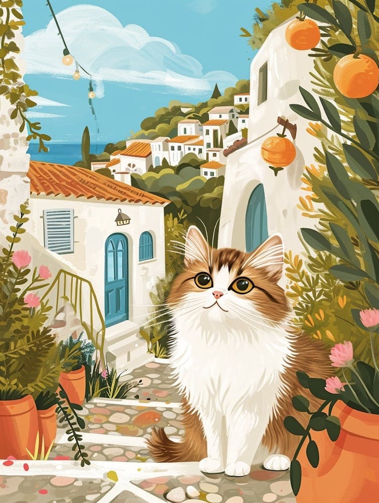 Munchkin Cat Storybook Illustration 4